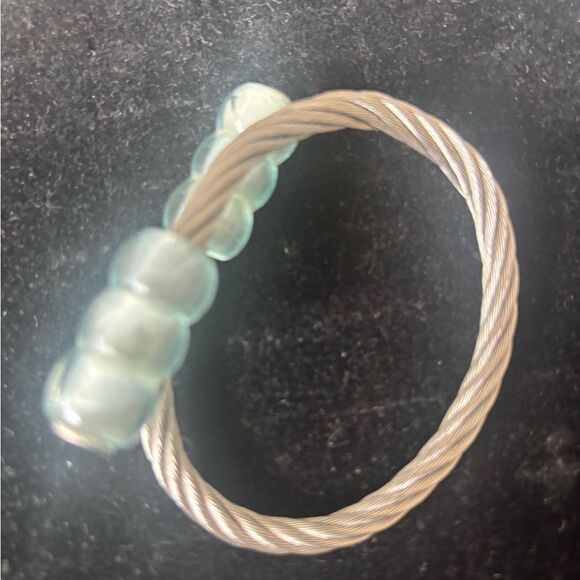 3 beaded bracelet Adjustable Twist Cable Cuff Bangle accessory wire knot unisex - Picture 2 of 8